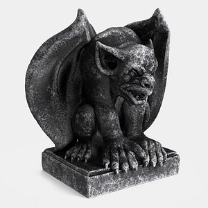 3D Gothic Gargoyle Guardian Statue
