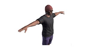 Tourist man 4 3D model