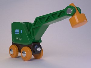 cartoon toy crane loader 3D model