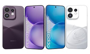 3D Oppo Reno16 5G Purple Black And White