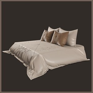 pillows bedspread 3d x