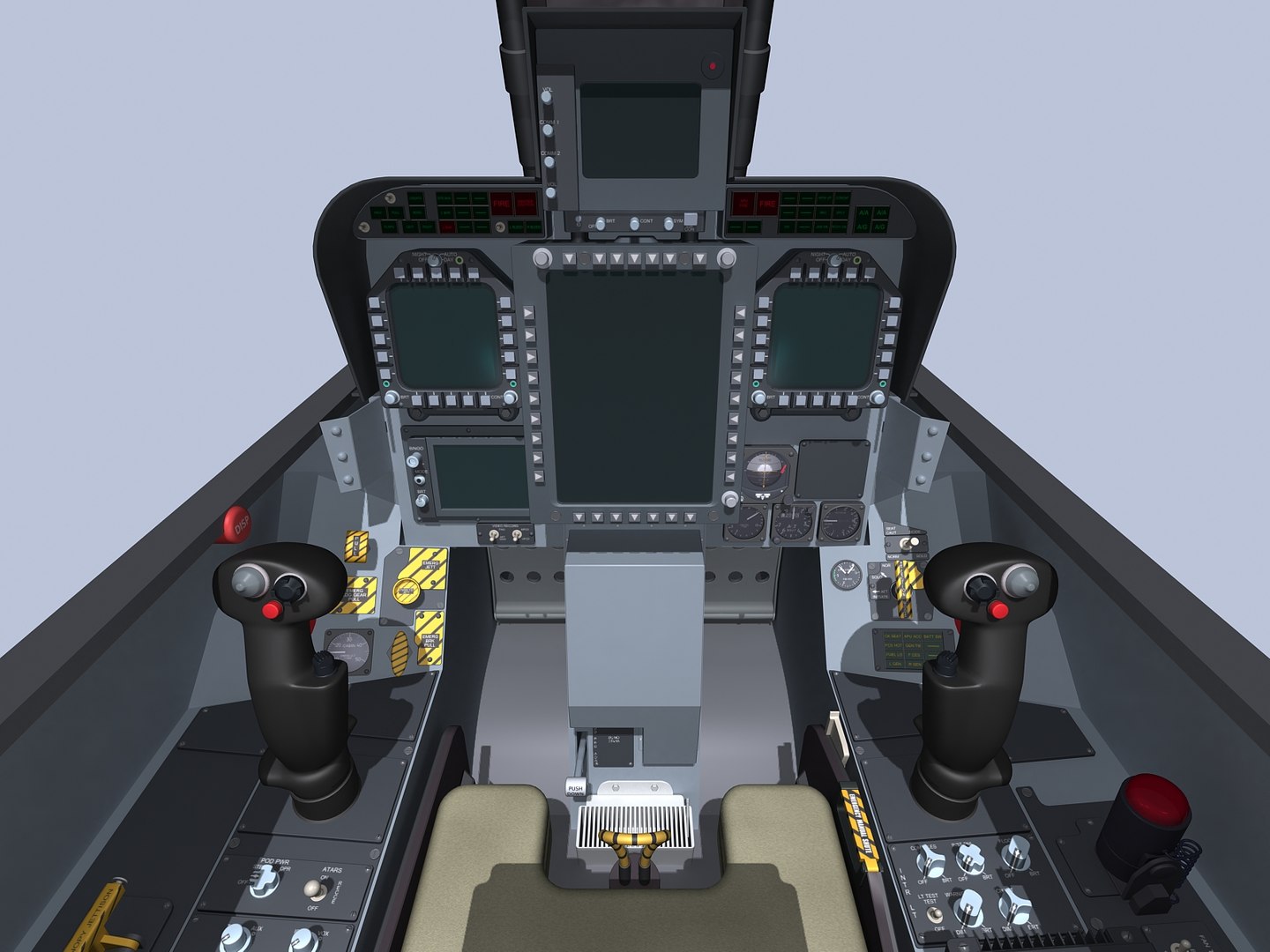 3d F A-18e Cockpit Model