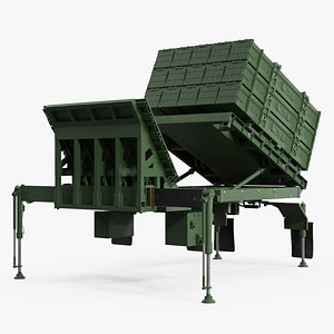 3D model Military MLRS Launcher Module with Stabilizers