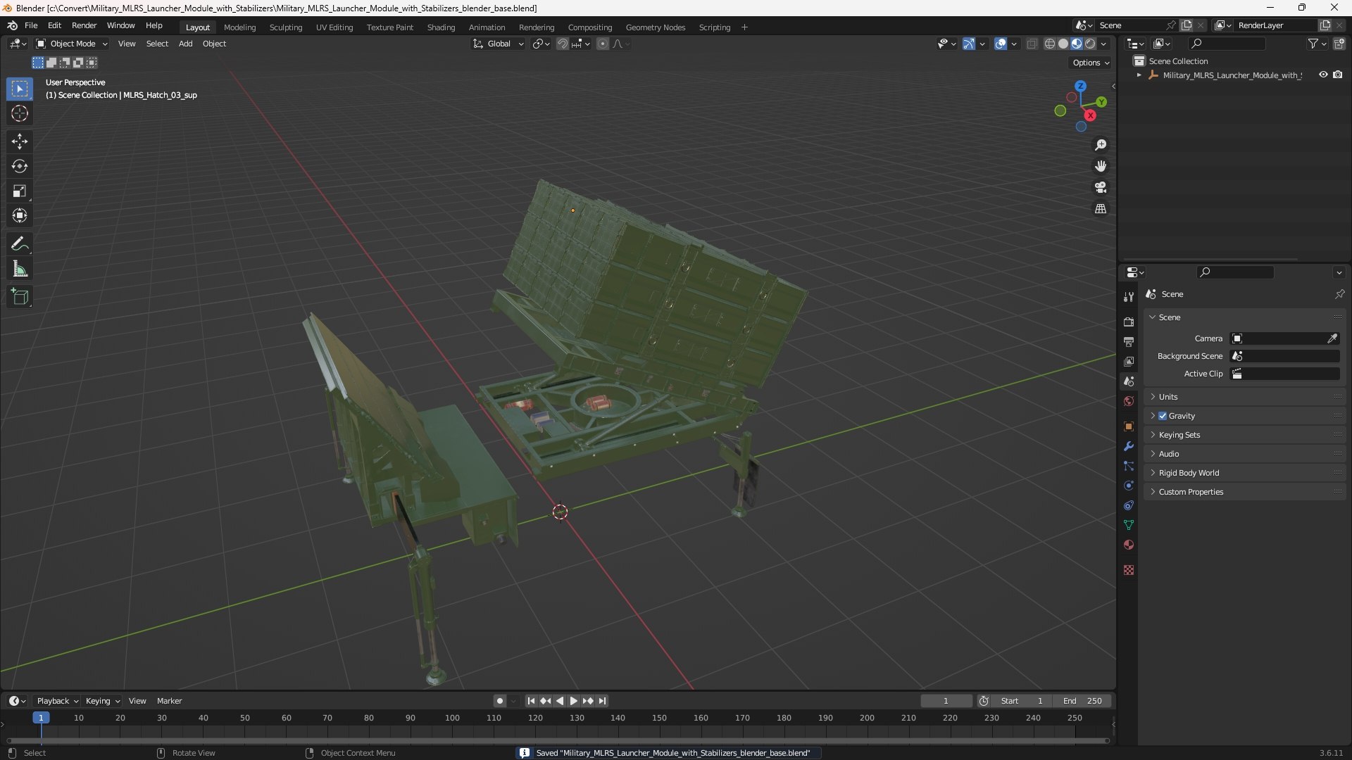 3D model Military MLRS Launcher Module with Stabilizers https://p.turbosquid.com/ts-thumb/vn/s6VHTM/qQ/military_mlrs_launcher_module_with_stabilizers_1001/jpg/1773271603/1920x1080/fit_q87/5d55b32316ff4d151b8515a6484f5451360cb546/military_mlrs_launcher_module_with_stabilizers_1001.jpg
