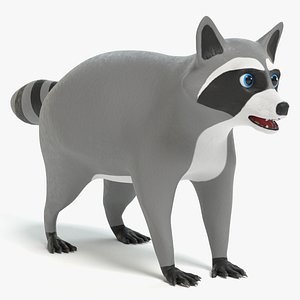 3D raccoon cartoon