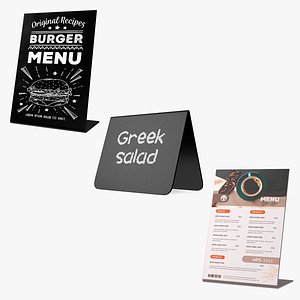 Chalkboard Signs Collection 3D model