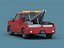 Stylized Cartoon Tow Truck 80s