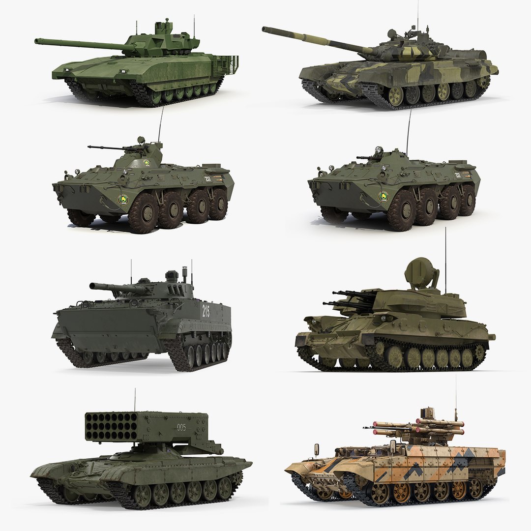 Russian Tanks Collection 2 3D model preview