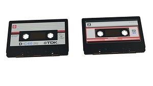 3D audio cassette model