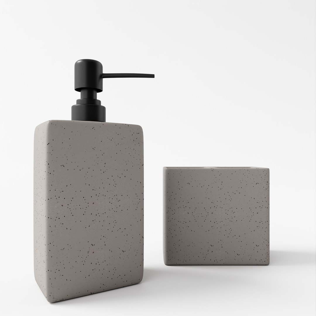 Soap dispenser and toothbrush holder 3D https://p.turbosquid.com/ts-thumb/vo/3JEi7q/jx/soap_dispenser_and_toothbrush_holder__zenpolygon_3d_model2/jpg/1646666620/1920x1080/fit_q87/a7b54c73ec1a5ca65bb0ef815f4399adfd5ceecc/soap_dispenser_and_toothbrush_holder__zenpolygon_3d_model2.jpg