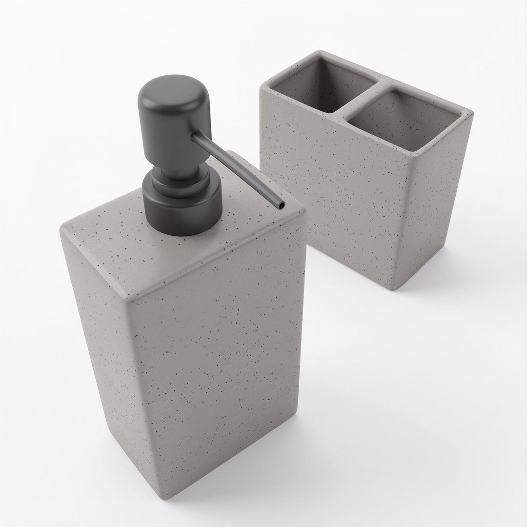Soap dispenser and toothbrush holder 3D https://p.turbosquid.com/ts-thumb/vo/3JEi7q/ub/soap_dispenser_and_toothbrush_holder__zenpolygon_3d_model1/png/1646666622/1920x1080/fit_q87/68ef3cc0349d3e917d6c774888c8926930af490a/soap_dispenser_and_toothbrush_holder__zenpolygon_3d_model1.jpg