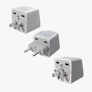 Travel Plug Adapters Collection 3D model