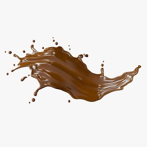Chocolate Splash Curve 3D model