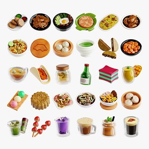Asian Food 3D Collection model