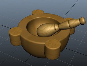 obj mortar pestle