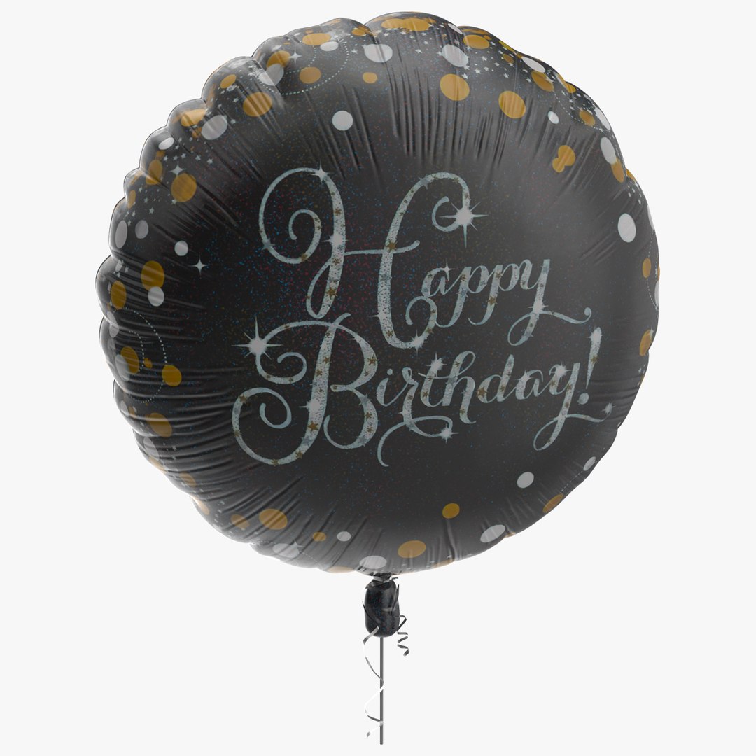 3D model Happy Birthday Foil Balloon - TurboSquid 2083796