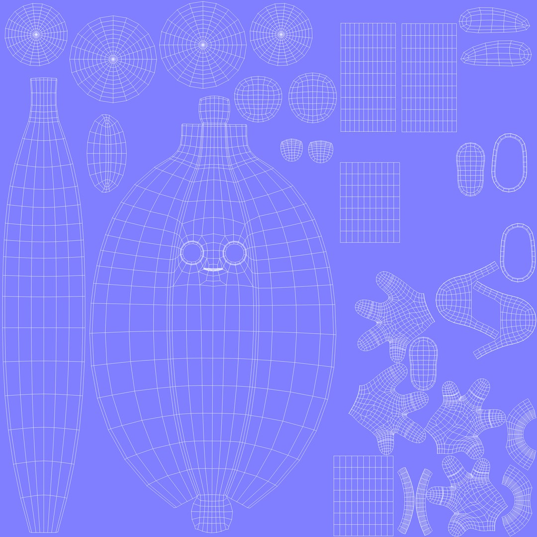 3D Fruits 3D Characters Pack model https://p.turbosquid.com/ts-thumb/vo/VNLqjD/vJ/banana_uv/png/1767160568/1920x1080/fit_q87/76c566f9fdabfa006e4c0524fc6e27c2c77d45d2/banana_uv.jpg