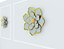 Piante decorative in metallo inossidabile con oro X11