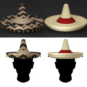 3D sombrero and charro hat