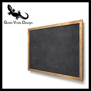 3d blackboard black model