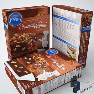 chocolate walnut brownie mix 3d max