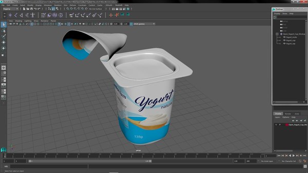 3D model Open Yogurt Cup Mockup - TurboSquid 2000830