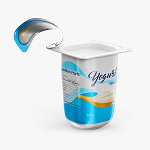 3D model Open Yogurt Cup Mockup