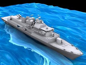 3d model battleship barbaros f 244