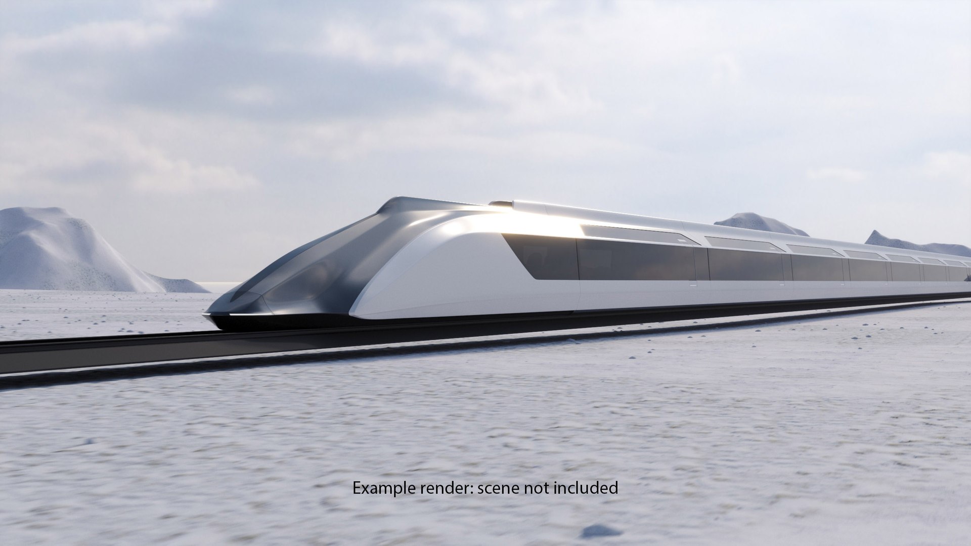 Future Concept Train 2050 Model TurboSquid 2060430