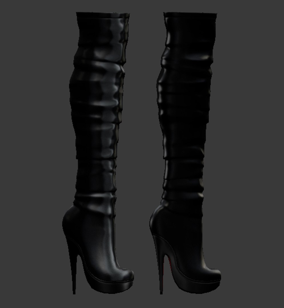 Knee Boots 3D Model - TurboSquid 1173445