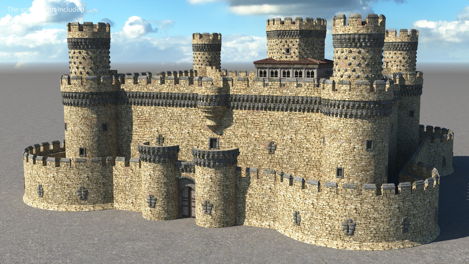 Medieval Castle 3D model preview