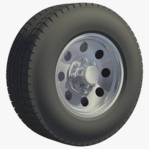 3d van truck wheel rim model