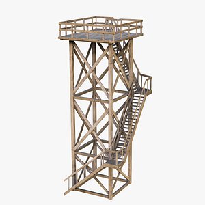 lookout tower PBR Low-poly 3D model model