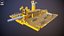 3D Used and Aged Sea Oilfield Infrastructure model