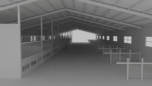 Horse Stable 3D model