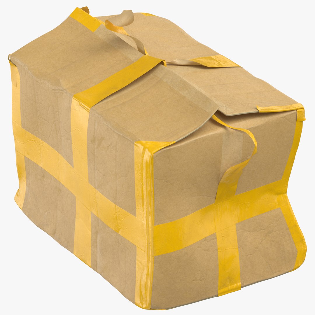 Old Damaged Cardboard Boxes Model - TurboSquid 1493034