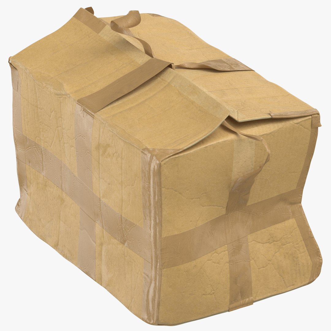 Old Damaged Cardboard Boxes Model - TurboSquid 1493034