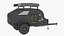3D Trailer Teardrop Black model