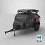 3D Trailer Teardrop Black model