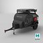 3D Trailer Teardrop Black model