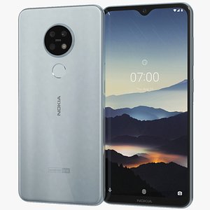 3D realistic nokia 7 2 model