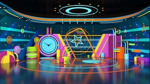 3D Child Music Tv Studio Competition Design