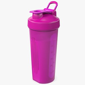 Protein Shaker Bottle with Protein Pink 3D model