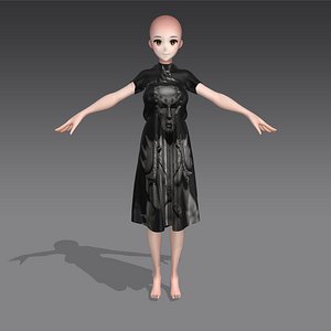 Heavy metal dress 3D model
