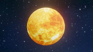 Stylized Sun 3D Model 2k 4k 8k Textures 3D model