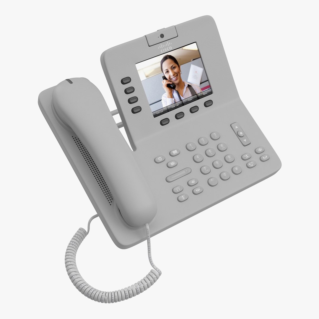 Cisco Unified IP Phone 8945 White 3D Model 3D model preview