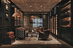 3D Luxury nightclub bar interior design model