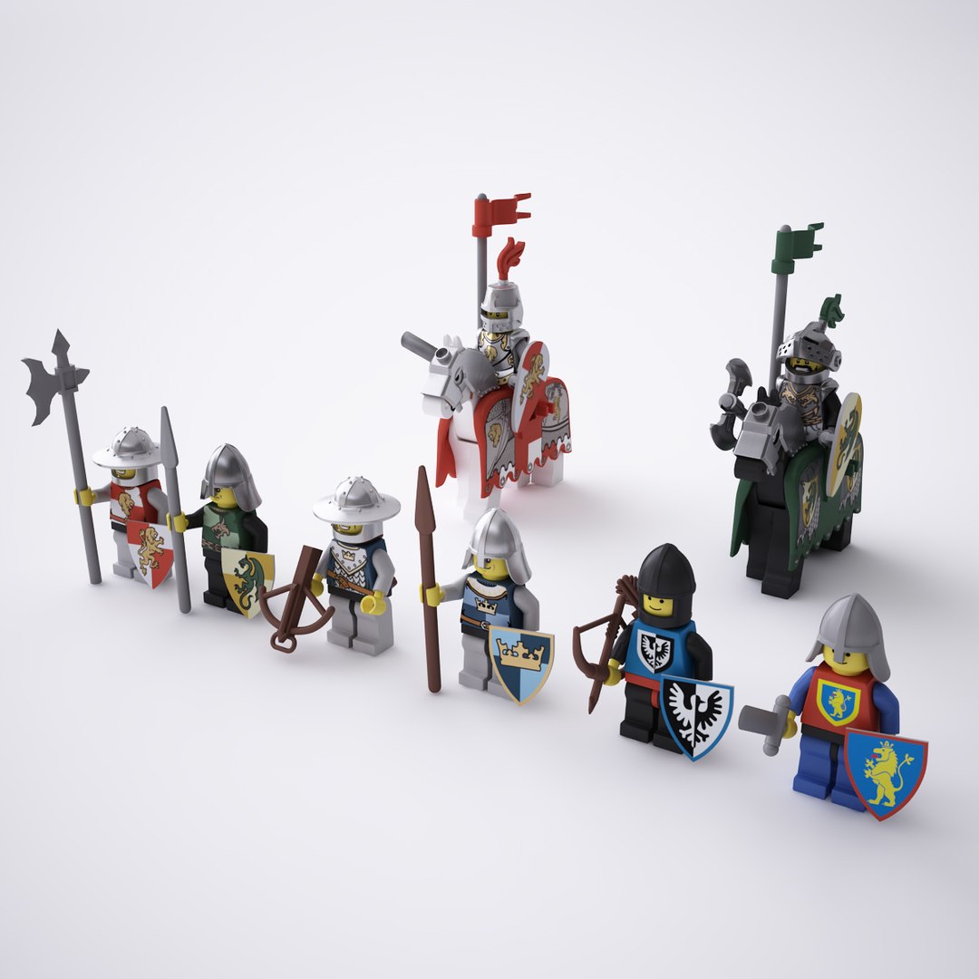 3d Model Rigged Lego Knight
