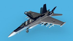 Boeing FA-18F Super Hornet V13 3D model