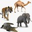 African Animals Rigged Collection for Cinema 4D